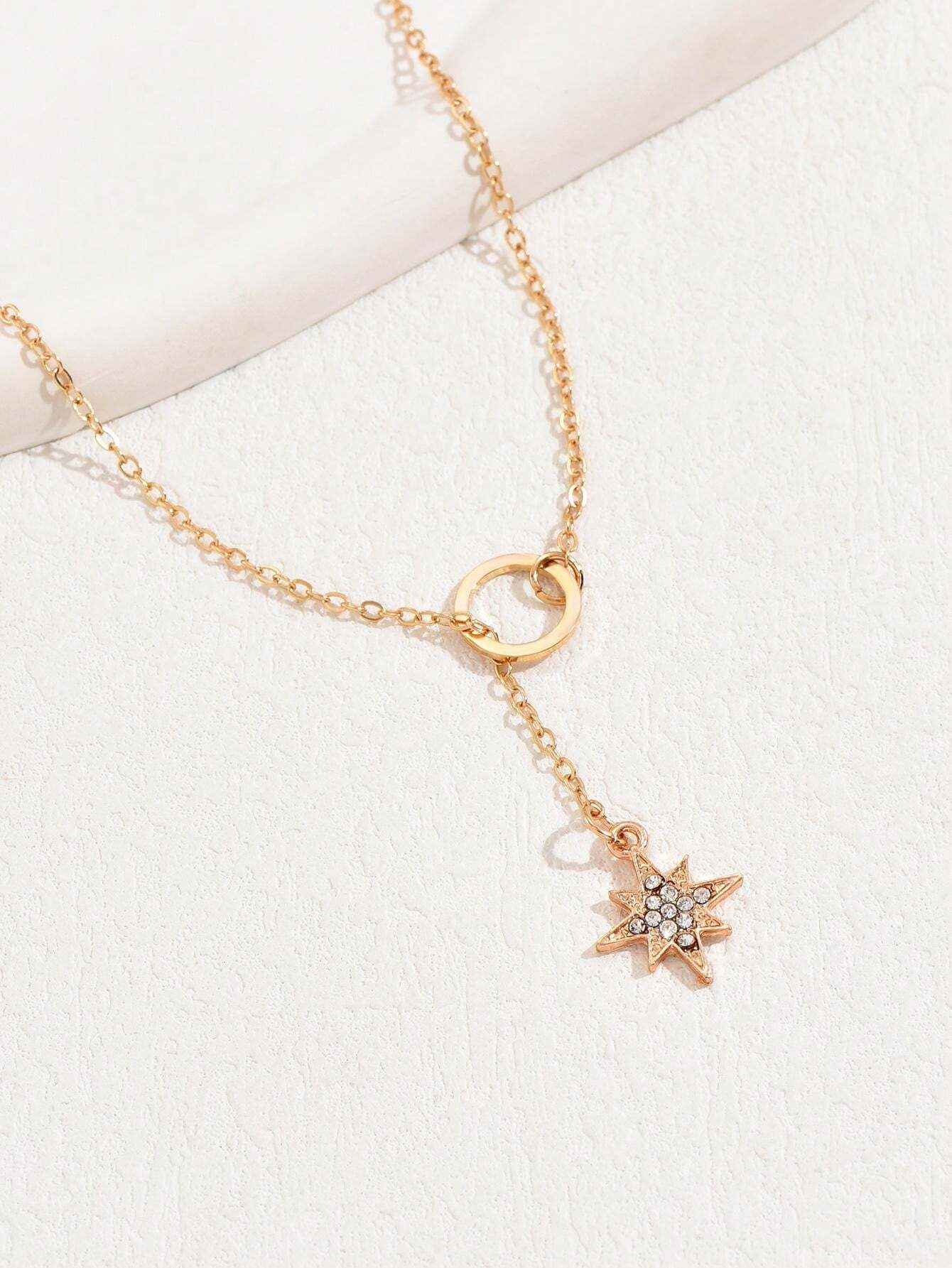 Ogrlica sa Mesecom i Zvezdom u vintage stilu