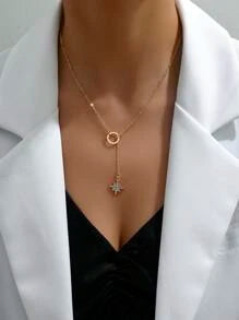 Ogrlica sa Mesecom i Zvezdom u vintage stilu